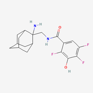 molecular formula C18H21F3N2O2 B7087928 N-[(2-amino-2-adamantyl)methyl]-2,4,5-trifluoro-3-hydroxybenzamide 