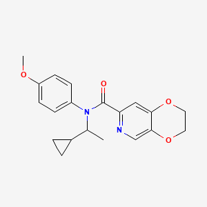 molecular formula C20H22N2O4 B7088114 N-(1-cyclopropylethyl)-N-(4-methoxyphenyl)-2,3-dihydro-[1,4]dioxino[2,3-c]pyridine-7-carboxamide 
