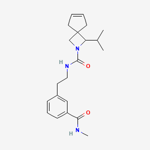 molecular formula C21H29N3O2 B7088372 N-[2-[3-(methylcarbamoyl)phenyl]ethyl]-3-propan-2-yl-2-azaspiro[3.4]oct-6-ene-2-carboxamide 