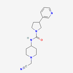 molecular formula C17H23N5O B7088379 N-[1-(cyanomethyl)piperidin-4-yl]-3-pyridin-3-ylpyrrolidine-1-carboxamide 