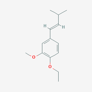 molecular formula C14H20O2 B070892 Benzene, 1-ethoxy-2-methoxy-4-(3-methyl-1-butenyl)-, (E)-(9CI) CAS No. 195192-82-6