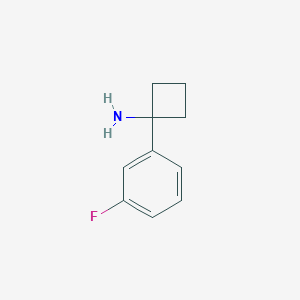 molecular formula C10H12FN B070893 1-(3-Fluorophenyl)cyclobutanamine CAS No. 179411-86-0