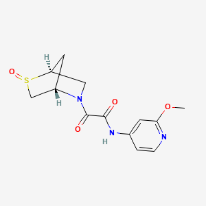 molecular formula C13H15N3O4S B7089718 N-(2-methoxypyridin-4-yl)-2-oxo-2-[(1S,4S)-2-oxo-2lambda4-thia-5-azabicyclo[2.2.1]heptan-5-yl]acetamide 