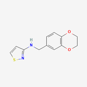 molecular formula C12H12N2O2S B7089895 N-(2,3-dihydro-1,4-benzodioxin-6-ylmethyl)-1,2-thiazol-3-amine 