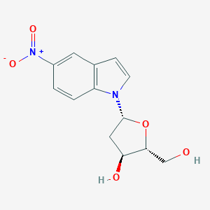 molecular formula C13H14N2O5 B070900 1-(2-Deoxy-b-D-ribofuranosyl)-5-nitroindole CAS No. 191421-10-0