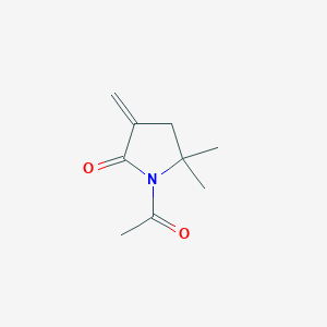 molecular formula C9H13NO2 B070902 1-Acetyl-3-methylene-5,5-dimethylpyrrolidine-2-one CAS No. 167281-21-2