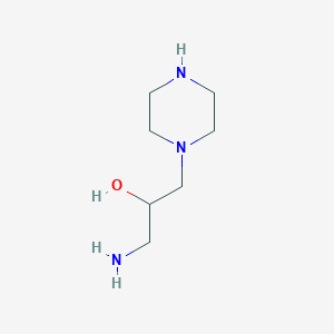 molecular formula C7H17N3O B070904 1-Amino-3-piperazino-2-propanol CAS No. 186343-40-8