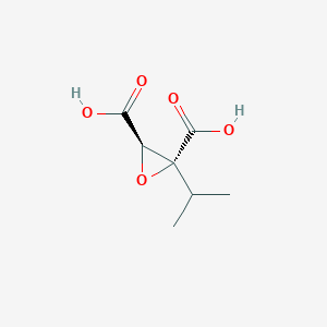 molecular formula C7H10O5 B070908 (2R,3R)-2-Isopropyloxirane-2,3-dicarboxylic acid CAS No. 189194-47-6