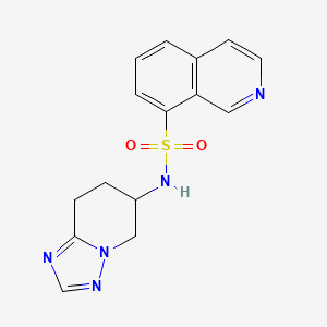 molecular formula C15H15N5O2S B7091041 N-(5,6,7,8-tetrahydro-[1,2,4]triazolo[1,5-a]pyridin-6-yl)isoquinoline-8-sulfonamide 