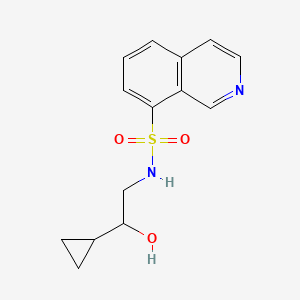 molecular formula C14H16N2O3S B7091071 N-(2-cyclopropyl-2-hydroxyethyl)isoquinoline-8-sulfonamide 