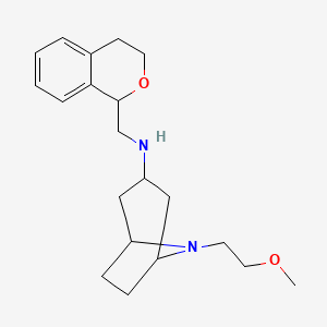molecular formula C20H30N2O2 B7091104 N-(3,4-dihydro-1H-isochromen-1-ylmethyl)-8-(2-methoxyethyl)-8-azabicyclo[3.2.1]octan-3-amine 
