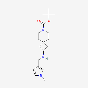 molecular formula C19H31N3O2 B7091112 Tert-butyl 2-[(1-methylpyrrol-3-yl)methylamino]-7-azaspiro[3.5]nonane-7-carboxylate 