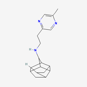 molecular formula C18H23N3 B7091525 N-[2-(5-methylpyrazin-2-yl)ethyl]pentacyclo[6.3.0.02,6.03,10.05,9]undecan-4-amine 