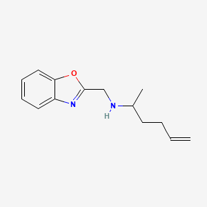 molecular formula C14H18N2O B7091542 N-(1,3-benzoxazol-2-ylmethyl)hex-5-en-2-amine 