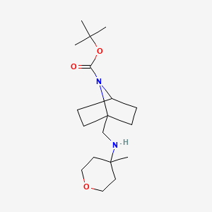 molecular formula C18H32N2O3 B7091621 Tert-butyl 1-[[(4-methyloxan-4-yl)amino]methyl]-7-azabicyclo[2.2.1]heptane-7-carboxylate 