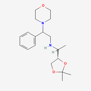 molecular formula C19H30N2O3 B7091759 N-[1-[(4S)-2,2-dimethyl-1,3-dioxolan-4-yl]ethyl]-2-morpholin-4-yl-2-phenylethanamine 