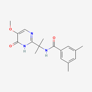 molecular formula C17H21N3O3 B7092004 N-[2-(5-methoxy-6-oxo-1H-pyrimidin-2-yl)propan-2-yl]-3,5-dimethylbenzamide 