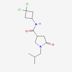 molecular formula C13H20Cl2N2O2 B7092129 N-(3,3-dichlorocyclobutyl)-1-(2-methylpropyl)-5-oxopyrrolidine-3-carboxamide 