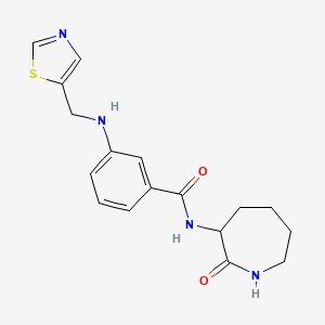 molecular formula C17H20N4O2S B7092366 N-(2-oxoazepan-3-yl)-3-(1,3-thiazol-5-ylmethylamino)benzamide 