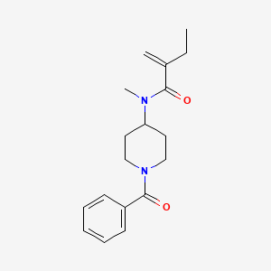 molecular formula C18H24N2O2 B7092389 N-(1-benzoylpiperidin-4-yl)-N-methyl-2-methylidenebutanamide 