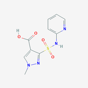 1H-Pyrazole-4-carboxylic acid, 1-methyl-3-((2-pyridinylamino)sulfonyl)-
