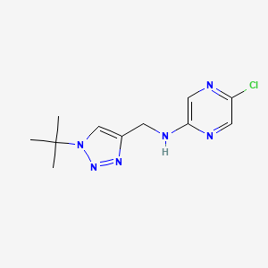 molecular formula C11H15ClN6 B7092662 N-[(1-tert-butyltriazol-4-yl)methyl]-5-chloropyrazin-2-amine 