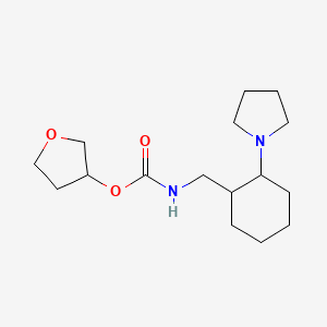molecular formula C16H28N2O3 B7092692 oxolan-3-yl N-[(2-pyrrolidin-1-ylcyclohexyl)methyl]carbamate 