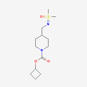 molecular formula C13H24N2O3S B7092726 Cyclobutyl 4-[[[dimethyl(oxo)-lambda6-sulfanylidene]amino]methyl]piperidine-1-carboxylate 