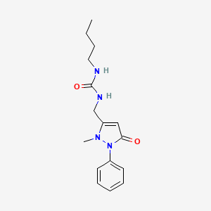 molecular formula C16H22N4O2 B7092736 1-Butyl-3-[(2-methyl-5-oxo-1-phenylpyrazol-3-yl)methyl]urea 