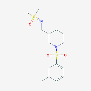 molecular formula C15H24N2O3S2 B7092752 Dimethyl-[[1-(3-methylphenyl)sulfonylpiperidin-3-yl]methylimino]-oxo-lambda6-sulfane 