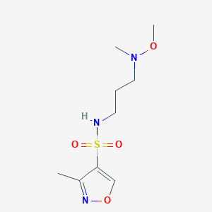 molecular formula C9H17N3O4S B7092995 N-[3-[methoxy(methyl)amino]propyl]-3-methyl-1,2-oxazole-4-sulfonamide 