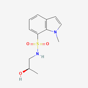 molecular formula C12H16N2O3S B7093036 N-[(2R)-2-hydroxypropyl]-1-methylindole-7-sulfonamide 
