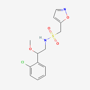 molecular formula C13H15ClN2O4S B7093096 N-[2-(2-chlorophenyl)-2-methoxyethyl]-1-(1,2-oxazol-5-yl)methanesulfonamide 