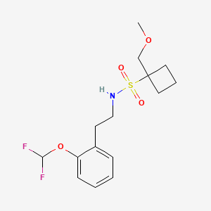 molecular formula C15H21F2NO4S B7093355 N-[2-[2-(difluoromethoxy)phenyl]ethyl]-1-(methoxymethyl)cyclobutane-1-sulfonamide 
