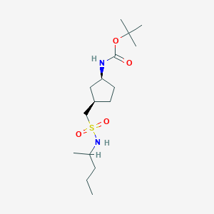 molecular formula C16H32N2O4S B7093391 tert-butyl N-[(1S,3R)-3-(pentan-2-ylsulfamoylmethyl)cyclopentyl]carbamate 
