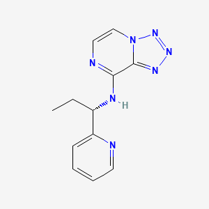 molecular formula C12H13N7 B7093611 N-[(1S)-1-pyridin-2-ylpropyl]tetrazolo[1,5-a]pyrazin-8-amine 