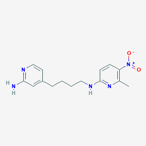 molecular formula C15H19N5O2 B7093826 N-[4-(2-aminopyridin-4-yl)butyl]-6-methyl-5-nitropyridin-2-amine 
