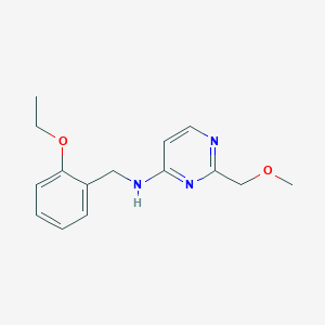 molecular formula C15H19N3O2 B7093926 N-[(2-ethoxyphenyl)methyl]-2-(methoxymethyl)pyrimidin-4-amine 