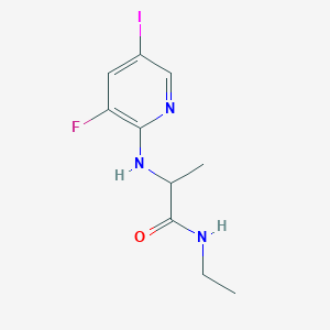 molecular formula C10H13FIN3O B7093967 N-ethyl-2-[(3-fluoro-5-iodopyridin-2-yl)amino]propanamide 