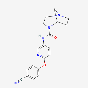 molecular formula C19H19N5O2 B7094083 N-[6-(4-cyanophenoxy)pyridin-3-yl]-1,4-diazabicyclo[3.2.1]octane-4-carboxamide 