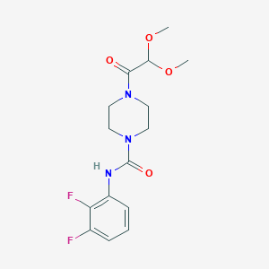 molecular formula C15H19F2N3O4 B7094104 N-(2,3-difluorophenyl)-4-(2,2-dimethoxyacetyl)piperazine-1-carboxamide 