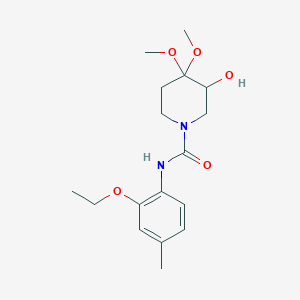 molecular formula C17H26N2O5 B7094111 N-(2-ethoxy-4-methylphenyl)-3-hydroxy-4,4-dimethoxypiperidine-1-carboxamide 