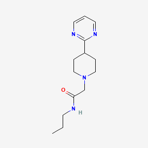 molecular formula C14H22N4O B7094426 N-propyl-2-(4-pyrimidin-2-ylpiperidin-1-yl)acetamide 