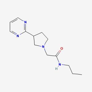 molecular formula C13H20N4O B7094508 N-propyl-2-(3-pyrimidin-2-ylpyrrolidin-1-yl)acetamide 