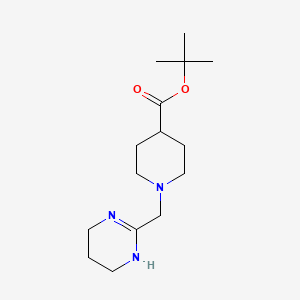 molecular formula C15H27N3O2 B7094540 Tert-butyl 1-(1,4,5,6-tetrahydropyrimidin-2-ylmethyl)piperidine-4-carboxylate 