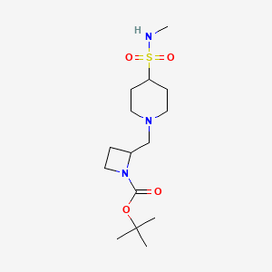 molecular formula C15H29N3O4S B7094562 Tert-butyl 2-[[4-(methylsulfamoyl)piperidin-1-yl]methyl]azetidine-1-carboxylate 