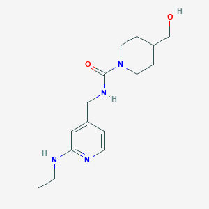 molecular formula C15H24N4O2 B7094583 N-[[2-(ethylamino)pyridin-4-yl]methyl]-4-(hydroxymethyl)piperidine-1-carboxamide 