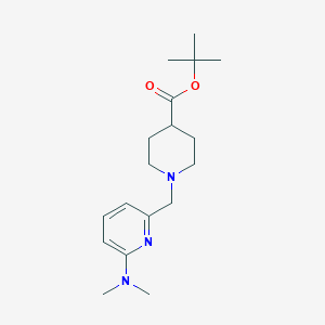 molecular formula C18H29N3O2 B7094588 Tert-butyl 1-[[6-(dimethylamino)pyridin-2-yl]methyl]piperidine-4-carboxylate 