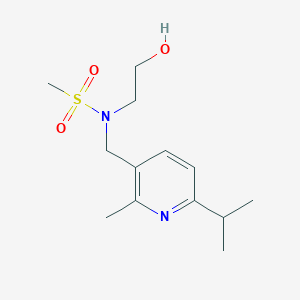 molecular formula C13H22N2O3S B7094838 N-(2-hydroxyethyl)-N-[(2-methyl-6-propan-2-ylpyridin-3-yl)methyl]methanesulfonamide 