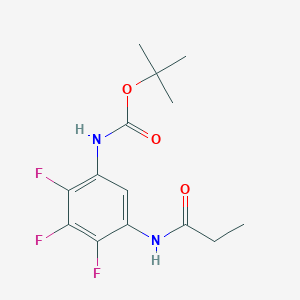 molecular formula C14H17F3N2O3 B7094966 tert-butyl N-[2,3,4-trifluoro-5-(propanoylamino)phenyl]carbamate 